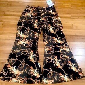 ESY Studio EY FLAIR ELEPHANT LEG NEW vintage XL RUNWAY PRINT
